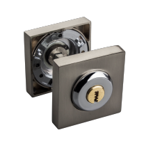 high quality zinc aluminum square nickel door konb lock with key